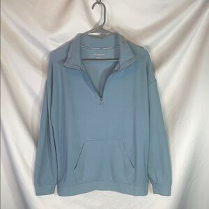 Marc New York Blue V-Neck Sweater with Timeless Appeal
